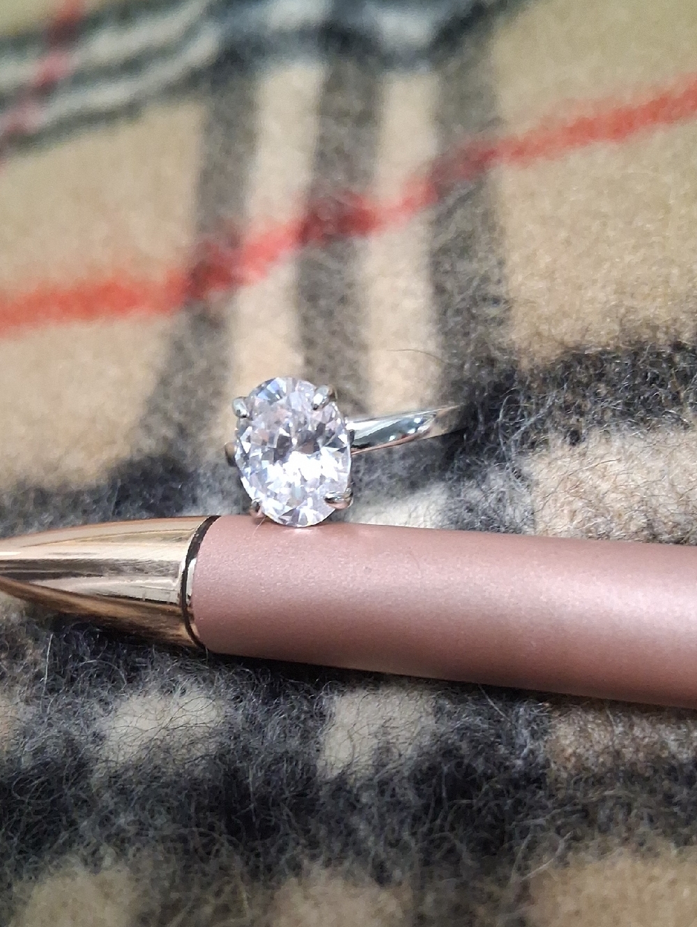 Oval Solitaire LAB created MOISSANITE 3 Ct. in 925 silver